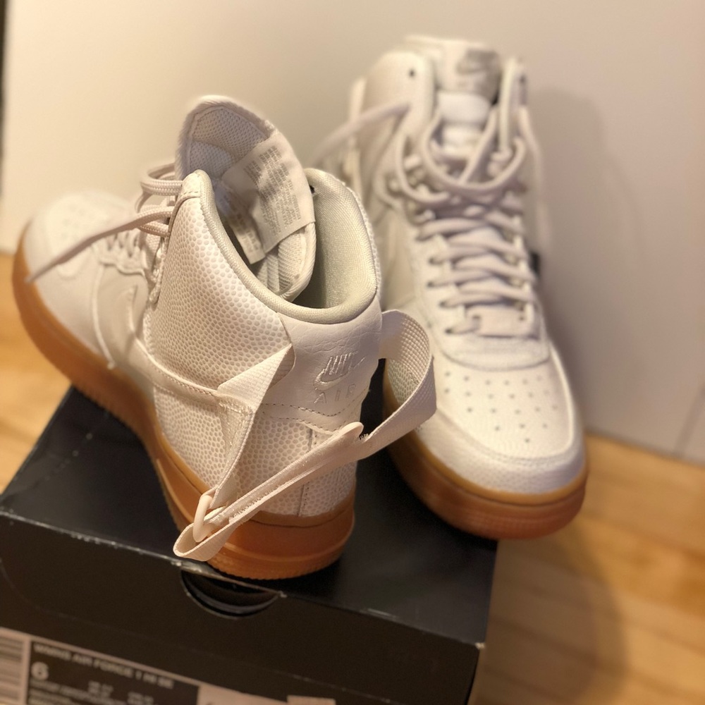 Cream & Lavender Gum bottom Air Force 1s